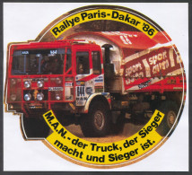 MAN Truck LKW Camion Industrial Vehicle, Rallye Paris Dakar, Big Sticker Autocollant - Autocollants