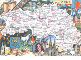 61. N°53253. ORNE .Blondel La Rougery. 1945. Carte Géographique - Andere & Zonder Classificatie