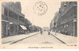 62 - N°75866 - BERCK-PLAGE - Avenue De La Gare - Carte Pliée Vendue En L'état - Berck