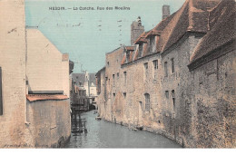 62 - N°75431 - HESDIN - La Canche - Rue Des Moulins - Carte Toilée - Hesdin