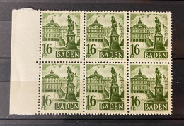 Baden - 1947 - Michel Nr. 6 Bogenteil Rand - Postfrisch - Baden