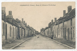 CPA CARTE POSTALE FRANCE 89 COURGENAY ROUTE DE VILLENEUVE-L' ARCHEVÊQUE 1915 - Autres & Non Classés