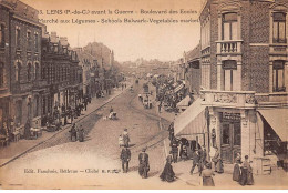 62 - LENS - SAN49210 - Avant La Guerre - Boulevard Des Ecoles - Marché Aux Légumes - Lens