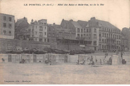 62 - Le Portel - SAN20854 - Hôtel Des Bains Et Belle Vue - Vu De La Mer - Le Portel