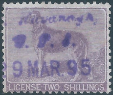 Great Britain - ENGLAND,Queen Victoria,1895 Revenue Stamp Tax,License For Dogs,Two Shilings(2sh)Canceled 1895,Rare - Fiscale Zegels