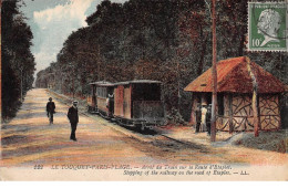 62 .n°106286 . Le Touquet Paris Plage .train .arret Du Train Sur La Route D Etaples . - Le Touquet