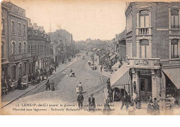 62 . N°201442  .   LENS  .   AVANT LA GUERRE - BOULEVARD DES ECOLES - MARCHé AUX LEGUMES - Lens