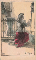 ILLUSTRATEURS _S29163_ DAM - A L'Eglise - Femme Priant Avec Un Chapelet Dans Les Mains - Autres & Non Classés