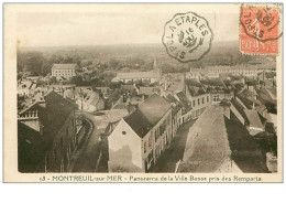 62.MONTREUIL SUR MER.PANORAMA DE LA VILLE BASSE PRISE DES REMPARTS.RARE - Montreuil