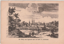 Kunst-AK De Abdij Van Egmond Met De Kerk In Welstand - Fabrikation Um 1900 - Egmond Aan Zee