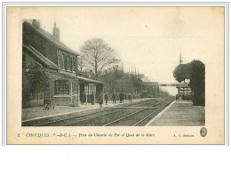 62.CHOCQUES.PONT DU CHEMIN DE FER ET QUAI DE LA GARE - Altri & Non Classificati