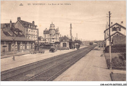 CAR-AACP9-62-0736 - WIMEREUX - La Gare Et Les Hotels - Train - Calais