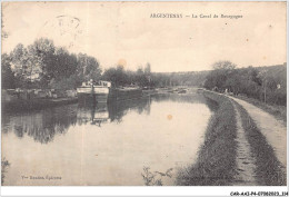 CAR-AAIP4-58-0344 - ARGENTENAY - Le Canal De Bourgogne - Peniche - Altri & Non Classificati