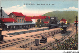 CAR-AAGP5-62-0436 - LUMBRES - Les Quais De La Gare - Train - Lumbres