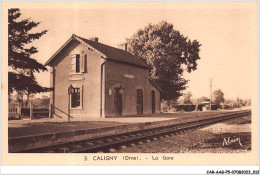 CAR-AAGP5-61-0388 - CALIGNY - La Gare  - Autres & Non Classés