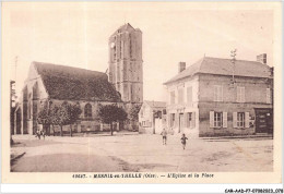 CAR-AADP7-60-0565 - MESNIE EN THELLE - L'eglise Et La Place  - Autres & Non Classés