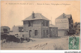 CAR-AAIP6-62-0474 - MERLIMONT PLAGE - Bureau De Postes - Hotel Belle Vue - Other & Unclassified