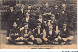 CAR-AAIP5-59-0382 - ARMENTIERES - Ecole Nat. Professionnelles - Premiere Equipe 1911-12 - Foot - Carte Vendue En L'etat - Armentieres