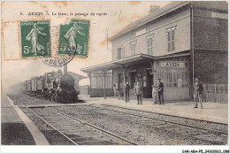 CAR-ABAP5-62-0449 - AVION - La Gare - Le Passage Du Rapide - Avion