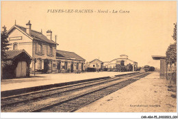 CAR-ABAP5-59-0417 - FLINES-LES-RACHES - Nord - La Gare - Autres & Non Classés