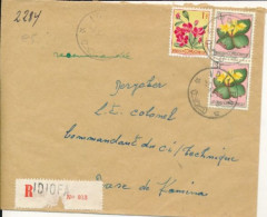 BELGIAN CONGO INALND REGISTERED COVER FROM IDIOFA 05.06.57 TO KAMINA - Lettres & Documents