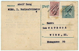 Austria Postcard, Two Stamps 200 Kronen & 300 Kronen Wien 20 III 1924 - Brieven En Documenten
