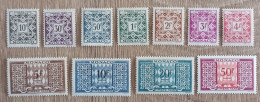 Monaco - YT Taxe N°29 à 38A - 1946/57 - Neuf - Postage Due