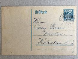 Deutschland Germany - Sulzbach Hohnstein 1920 Postal Stationery Ganzsachen Entier Postal - Lettres & Documents