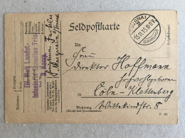 Deutschland Germany - Tournai Bahnhof 1915 III Mob. Landst. Infanterie Bataillon Trier 3 Komp. Feldpost Ww1 Wk1 - Lettres & Documents