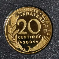 20 CENTIMES MARIANNE 2001 BE BELLE EPREUVE 35000 EX. / ISSU DU COFFRET / FRANCE - 20 Centimes