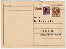 Austria 10 Groschen Postcard + 2 Kronen, Administration Of The "Illustrated Krone Newspaper" Vienna1930 - Cartas & Documentos