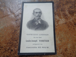 Doodsprentje/Bidprentje  Louis-Joseph  VANSTEEN   Ruppelmonde 1848-1910 Mariemont-Seneffe  (Echtg Jeannette DE PAUW) - Godsdienst & Esoterisme