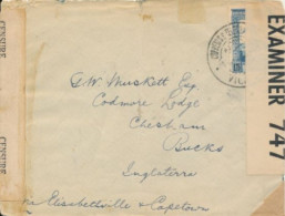 BELGIAN CONGO TRANSIT COVER FROM ANGOLA TO UK VIA E/VILLE - Covers & Documents