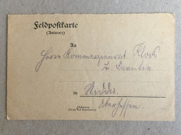 Deutschland Germany - Feldpost Ww1 Wk1 Ca. 1915-1917 Unused Postcard - Cartas & Documentos