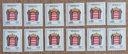 Monaco - YT Taxe N°75 à 86 - Ecusson Stylisé - 1985/86 - Neuf - Postage Due