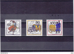 BERLIN 1989 HISTOIRE DES POSTES Yvert 813-815,  Michel 852-854 Oblitéré Cote Yv 13,50 Euros - Usados