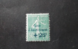 FRANCIA FRANCE 1927 AU PROFIT DE LA CAISSE D AMORTISSEMENT YVERT N.247 MNHL SEMEUSE - Unused Stamps
