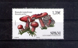 Saint Pierre Et Miquelon. Champignon. Russule à Pied Rose - Unused Stamps