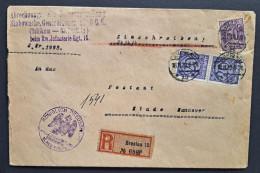 Dienstmarken 1920, Reko-Militärbrief BRESLAU MiF Geprüft - Service