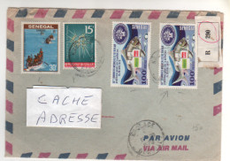 4 Timbres " Régates En Barques ; Ceratospyris ; Pollution " Sur Lettre Recommandée , Registered  Cover , Mail Du 15/?/79 - Sénégal (1960-...)