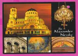 311393 / Bulgaria - Sofia - Patriarchal Cathedral Of St. Alexander Nevsky, Interior , Night Facade  PC Art Tomorro - Iglesias Y Catedrales