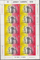 JERSEY  192-195 A, 2 Kleinbogen, Postfrisch **, Europa CEPT:  Geschichte Des Post- Und Fernmeldewesens 1979 - 1979