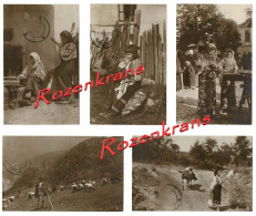 Lot 5 X CPA Romania Roumanie Carte Romaneasca Folklore Traditionele Klederdracht Traditional Dress Costume Roemenie - Roumanie