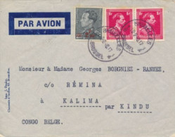BELGIAN CONGO INCOMING MAIL FROM BRUSSELS 22.02.40 TO KALIMA - Lettres & Documents