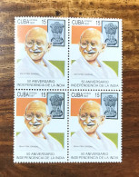 Gandhi Cuba Bulk Of 4 / Famous Nobel People Non Violence Ghandi India Inde Indien - Mahatma Gandhi