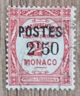 Monaco - YT N°153 - Timbre Taxe Surchargé - 1937 - Oblitéré - Used Stamps