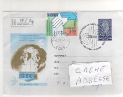 Timbre " OSCE " Sur Lettre Entier Postal Recommandée , Registered  Cover , Mail Du 5/12/2004 - Covers & Documents