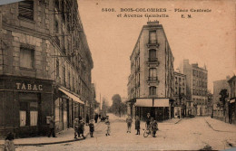 N°3792 W -cpa Bois Colombes -place Centrale- -tabac- - Colombes