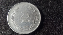 TÜRKİYE-1963-              ACMONİTAL        25     KURUŞ          XF - Turkey