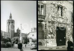 2 PHOTOS SET 1966 VALENCIA ESPANA SPAIN REAL ORIGINAL AMATEUR PHOTO FOTO PORTUGAL CF - Anonymous Persons